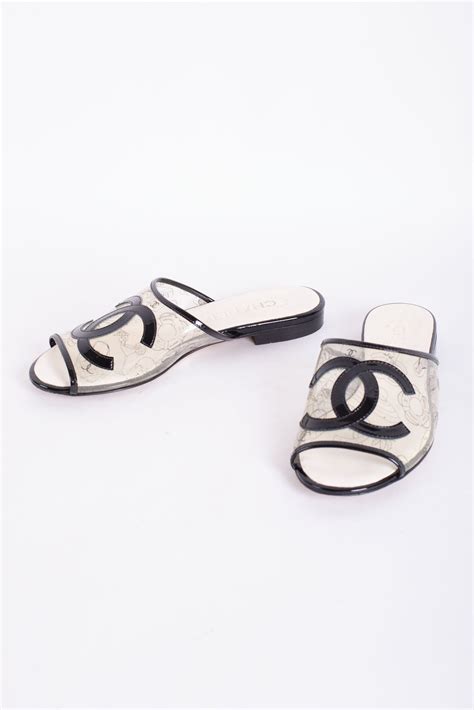 chanel slides clear replicas|chanel sandals cc logo.